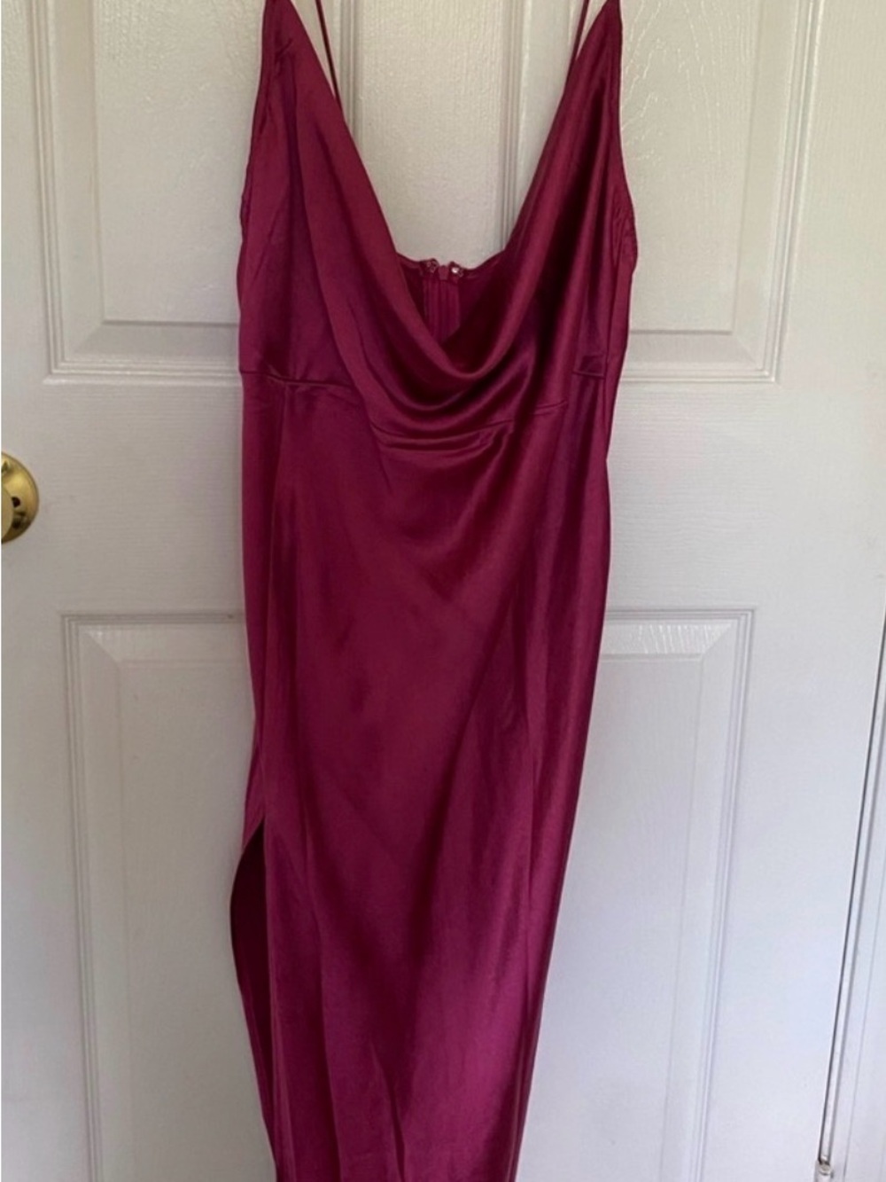 Princess Polly Cowl Neck Burgundy Slip Dress